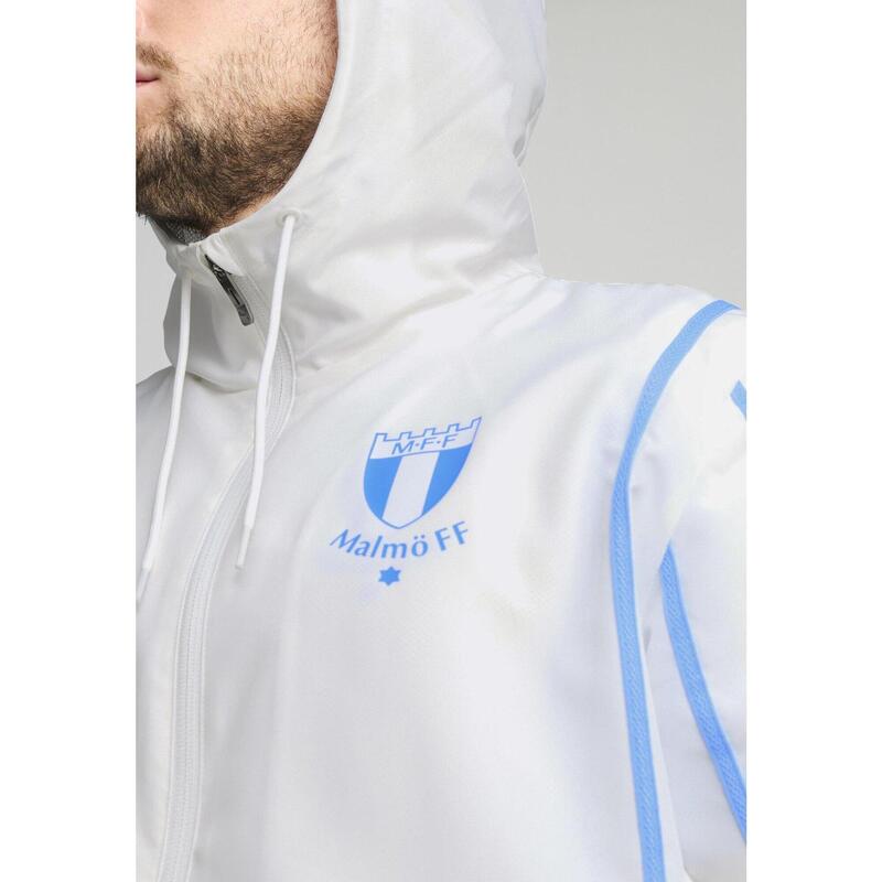 Męska tkana kurtka przedmeczowa Malmö FF PUMA White Team Light Blue