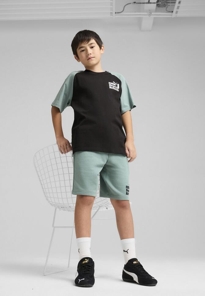 Młodzieżowe długie szorty Mid 90s PUMA Green Moon