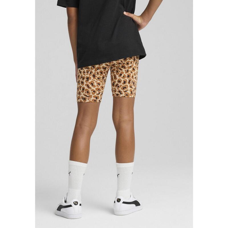 Młodzieżowe krótkie legginsy Essentials Animal PUMA Light Sand Beige
