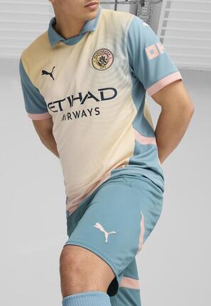 Short 24/25 Manchester City Homme PUMA Bold Blue Poppy Pink