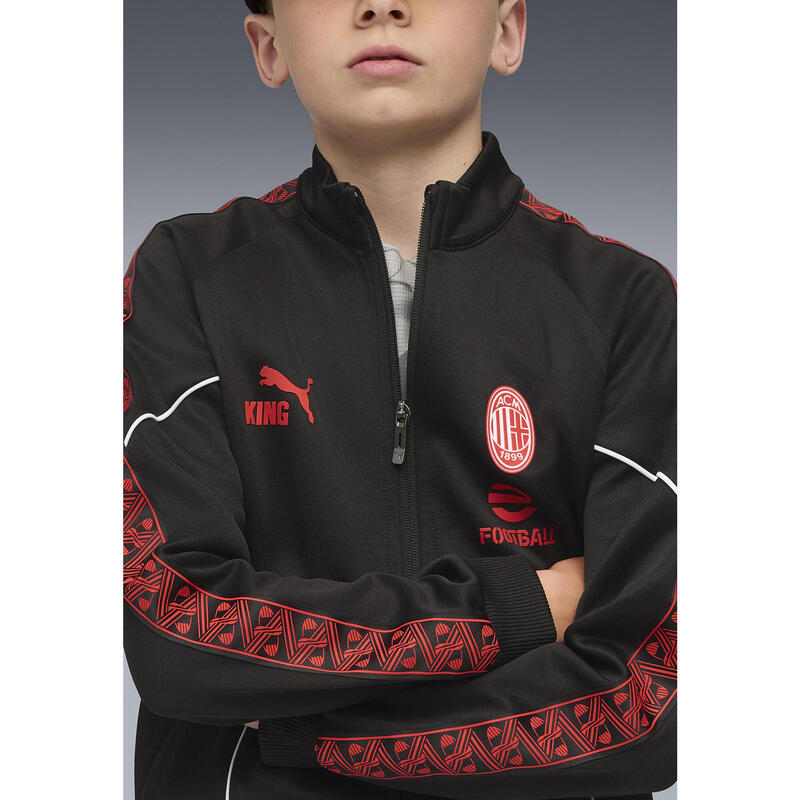 Młodzieżowa kurtka AC Milan KING Anthem PUMA Black For All Time Red