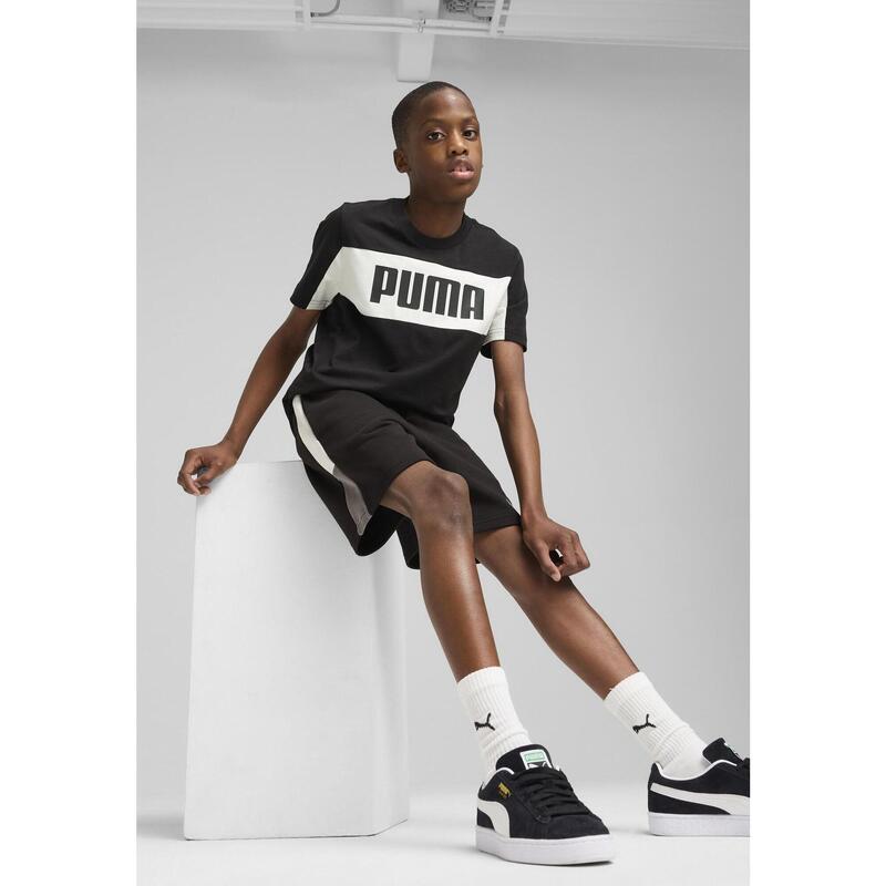 Młodzieżowe szorty Essentials Block PUMA Black