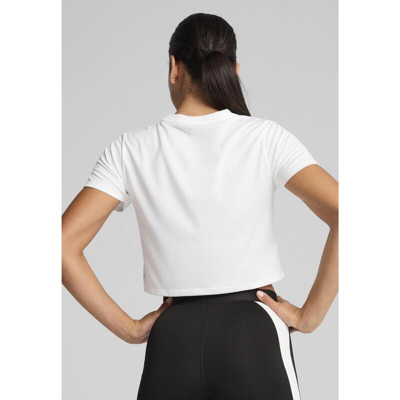 Tricou fitness femei scurt mulat Tad Essentials, albastru deschis PUMA