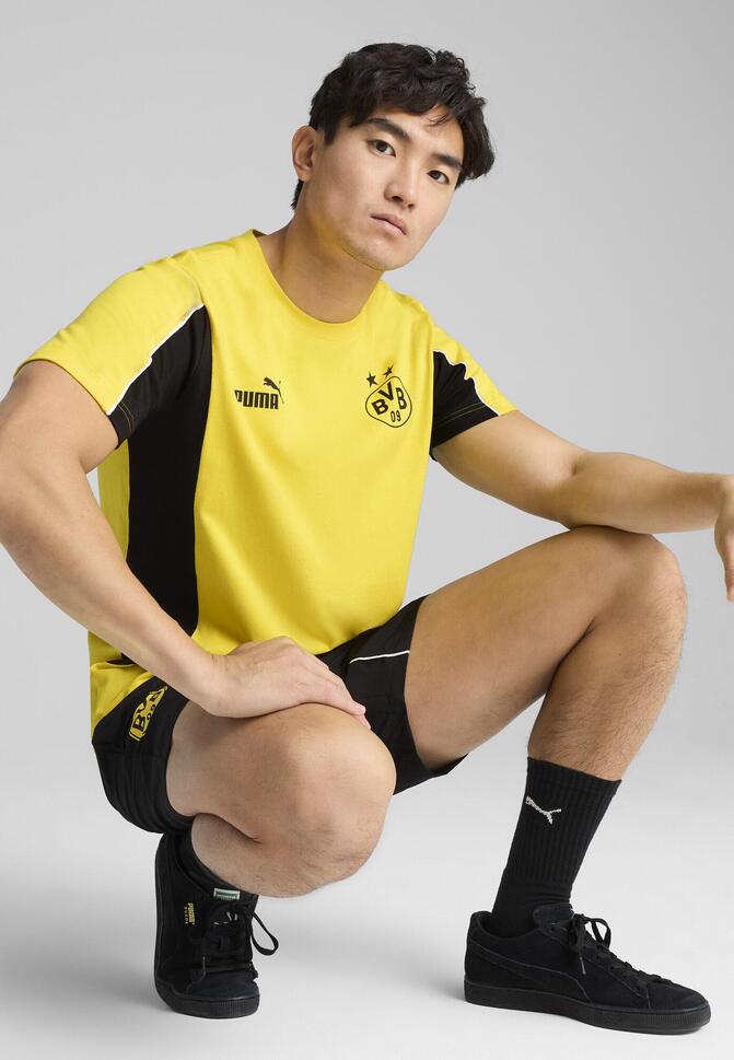 Męska koszulka Borussia Dortmund ftblARCHIVE PUMA Faster Yellow Black
