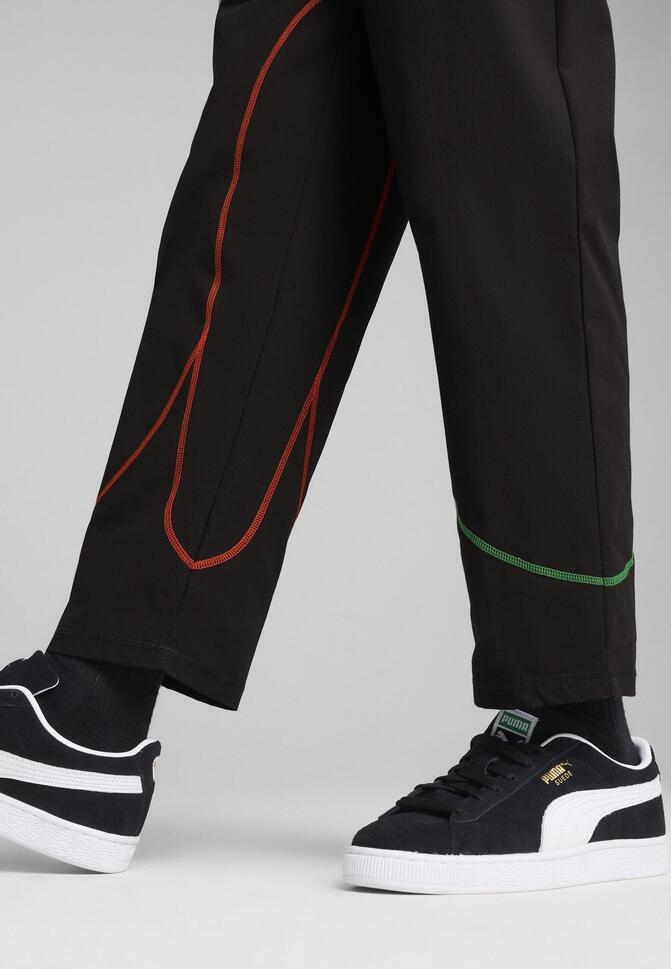 Męskie spodnie dresowe Maroko ftblStatement PUMA Black Red Archive Green thumbnail