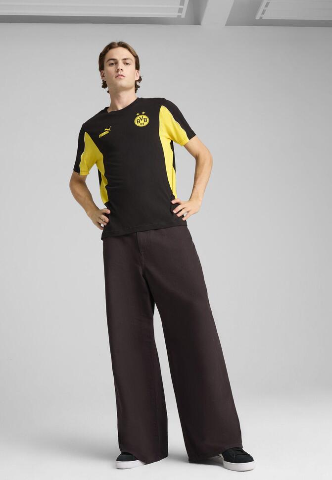 Męska koszulka Borussia Dortmund ftblARCHIVE PUMA Black Faster Yellow