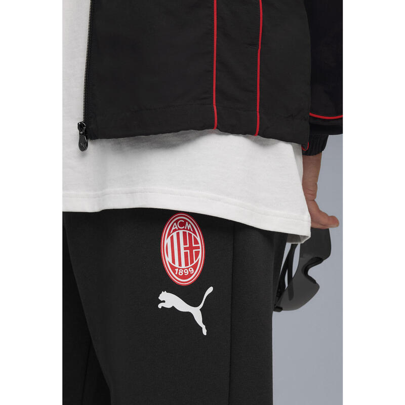 Męskie spodnie dresowe AC Milan FtblCulture PUMA Black For All Time Red