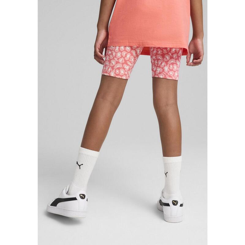 Młodzieżowe krótkie legginsy Essentials Animal PUMA Peach Frost Red