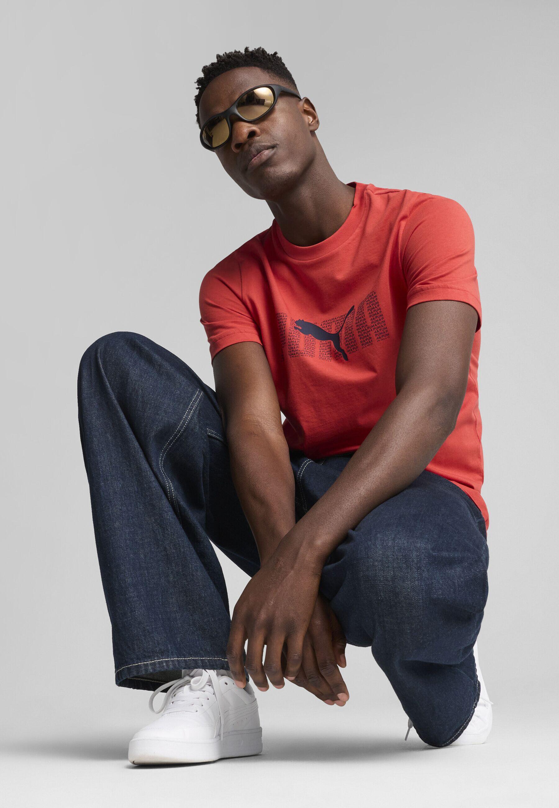 T-shirt Logo Lab Essentials Homme PUMA Red Fire 7/7