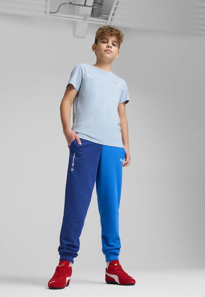 Młodzieżowa koszulka BMW M Motorsport ESS+ z logo PUMA Blue Wash