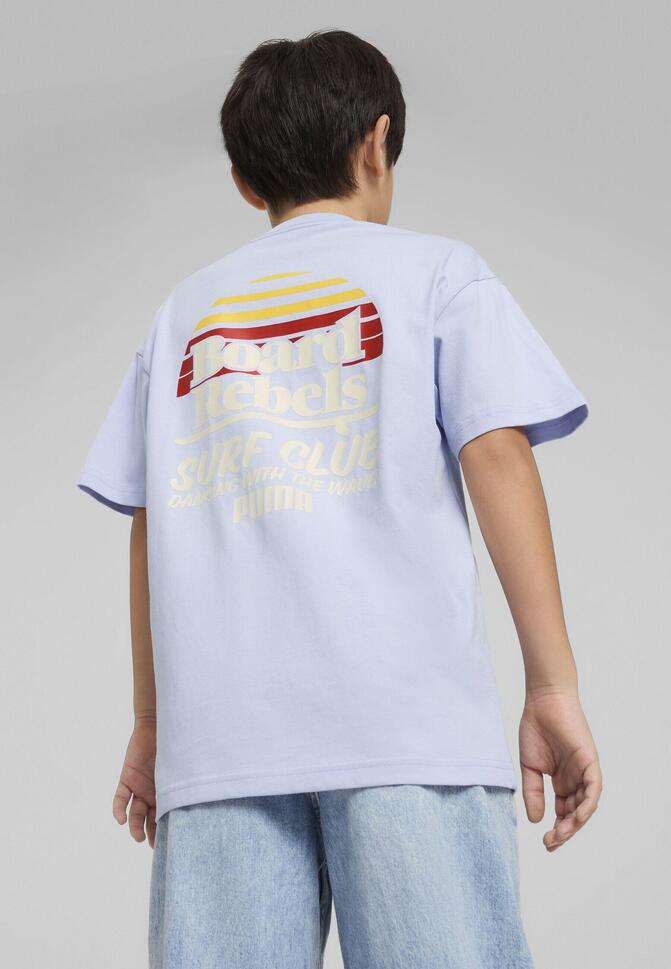 Młodzieżowa koszulka Mid 90s z grafiką PUMA Cool Weather Blue