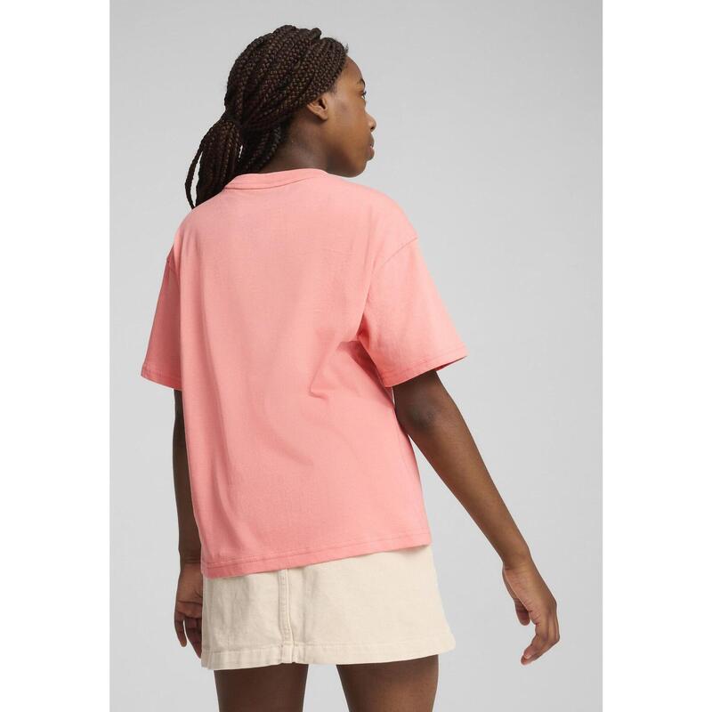 Młodzieżowa koszulka Essentials Boxy PUMA Pink Fruit