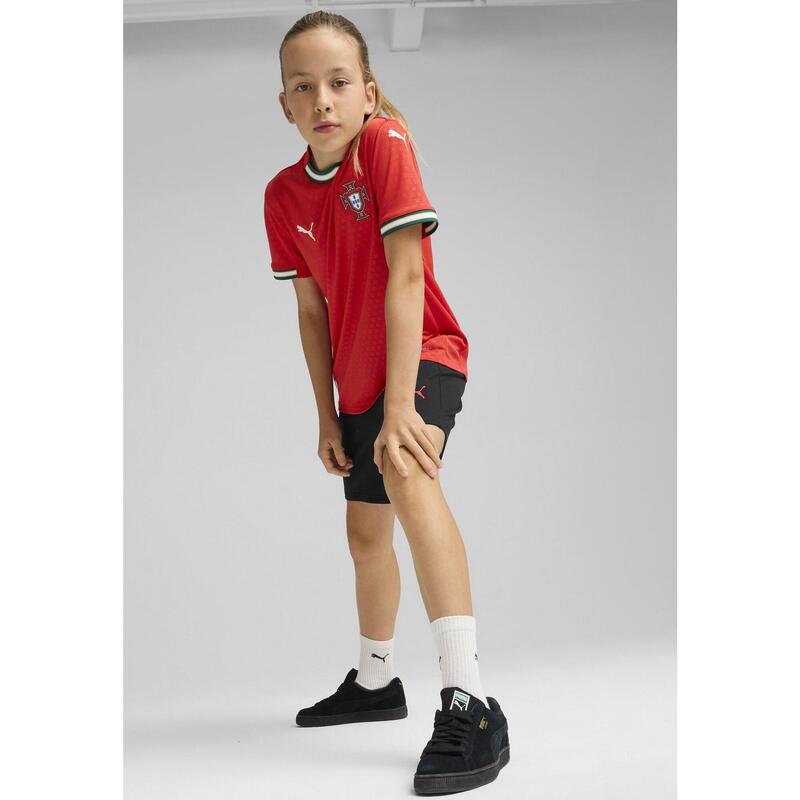 Młodzieżowa koszulka domowa Portugalia 2025 PUMA Sport Red Sugared Almond Beige