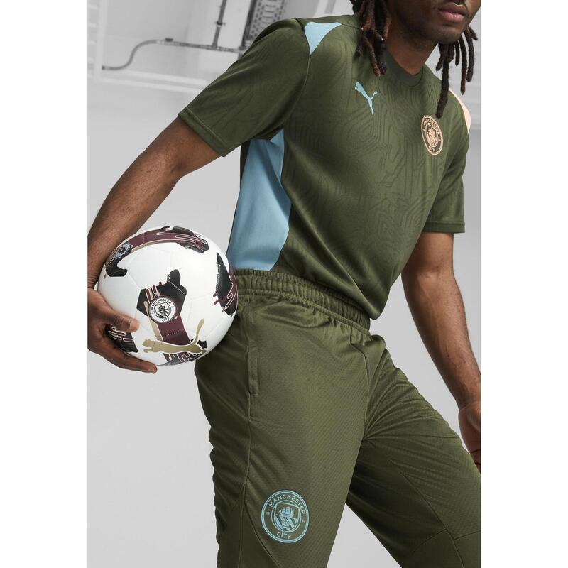 Męskie spodnie treningowe Manchester City PUMA Myrtle Bold Blue Green