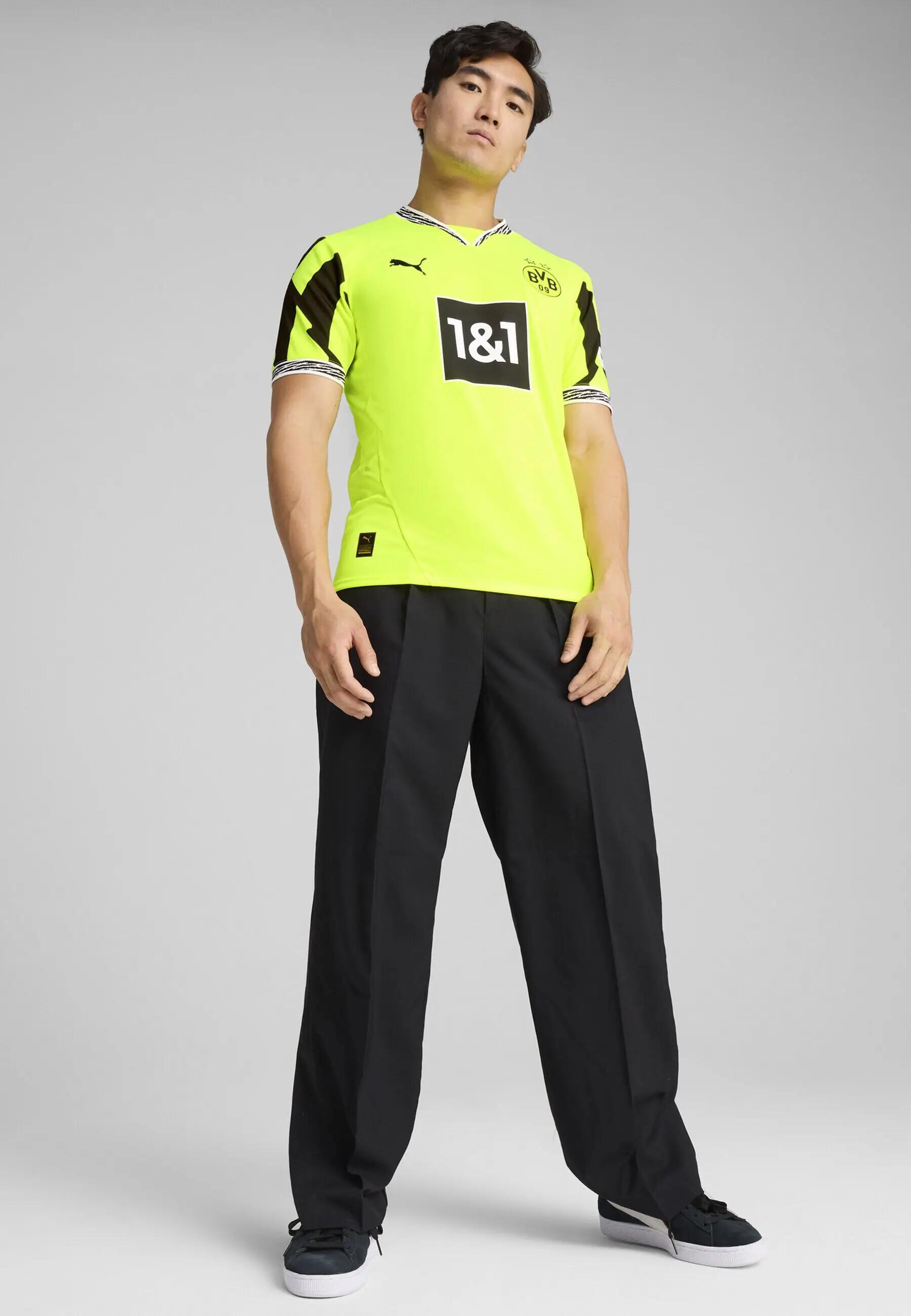 Tricou fotbal bărbați Sondertrikot Neon galben PUMA Yellow Alert Black 3/7