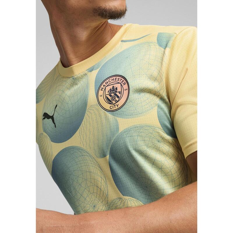 Męska koszulka przedmeczowa z krótkim rękawem Manchester City PUMA