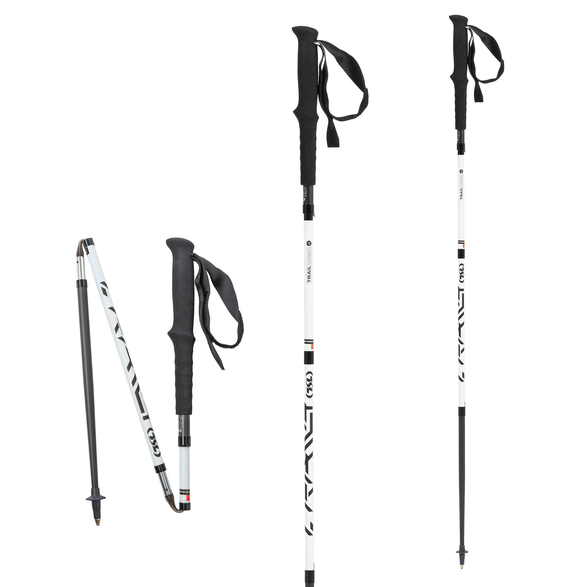 Tsl - Bâtons Trail C4 Ultra Mid Shadow Sht 110 - Bâtons De Trail - Blanc|gris - 110cm - Decathlon