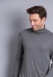 Tee-shirt fine côte thermique Thermolactyl - Noir