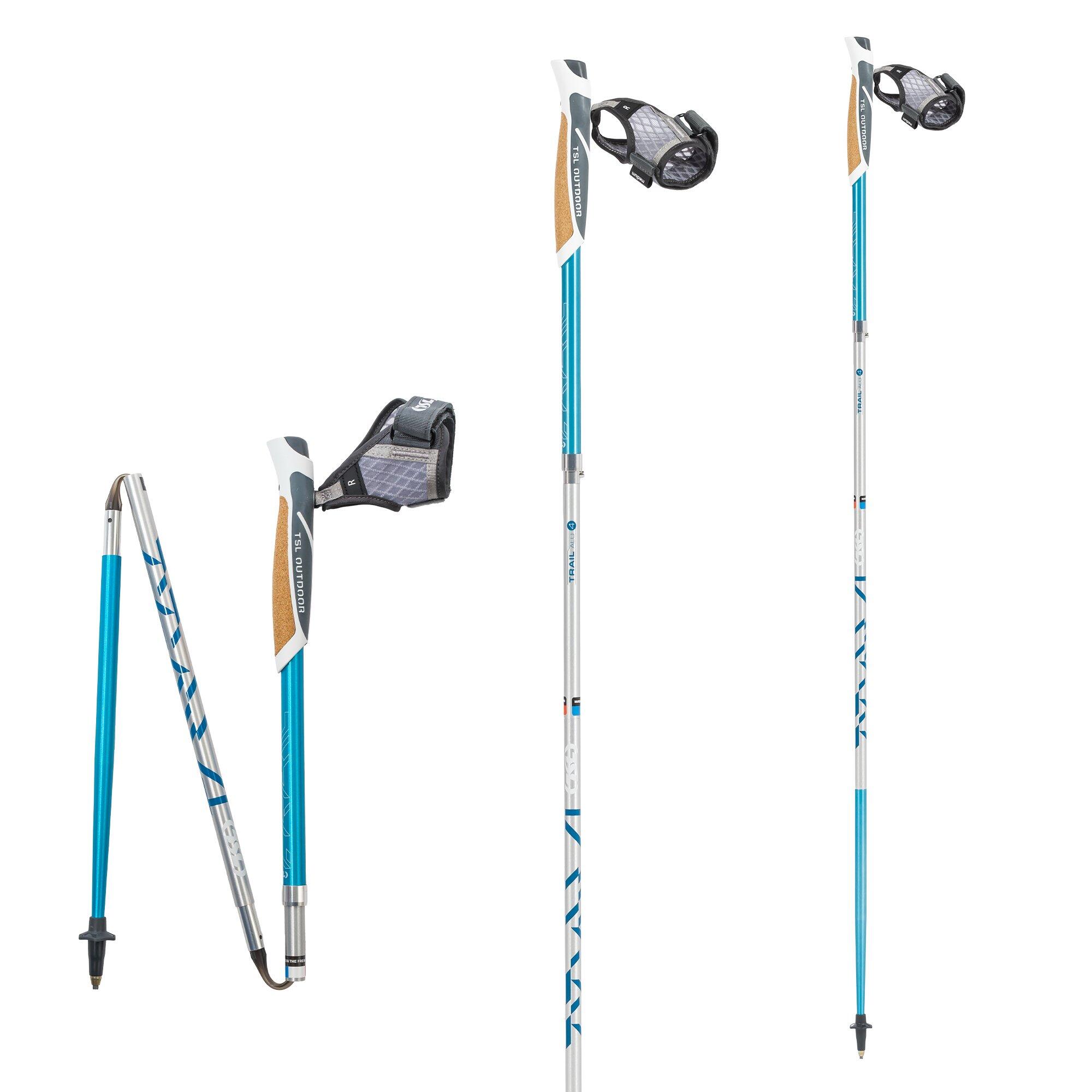 Tsl - Bâtons Trail A4 Cork Azur Sht 120 - Bâtons De Trail - Bleu - 120 Cm - Decathlon