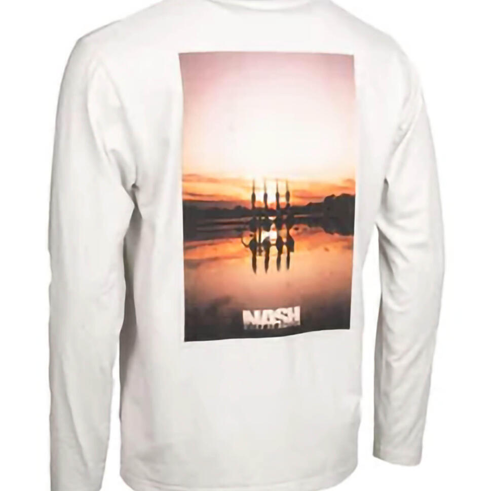 Koszulka Męska Wędkarska Nash Make It Happen Sunset Long Sleeve Ecru
