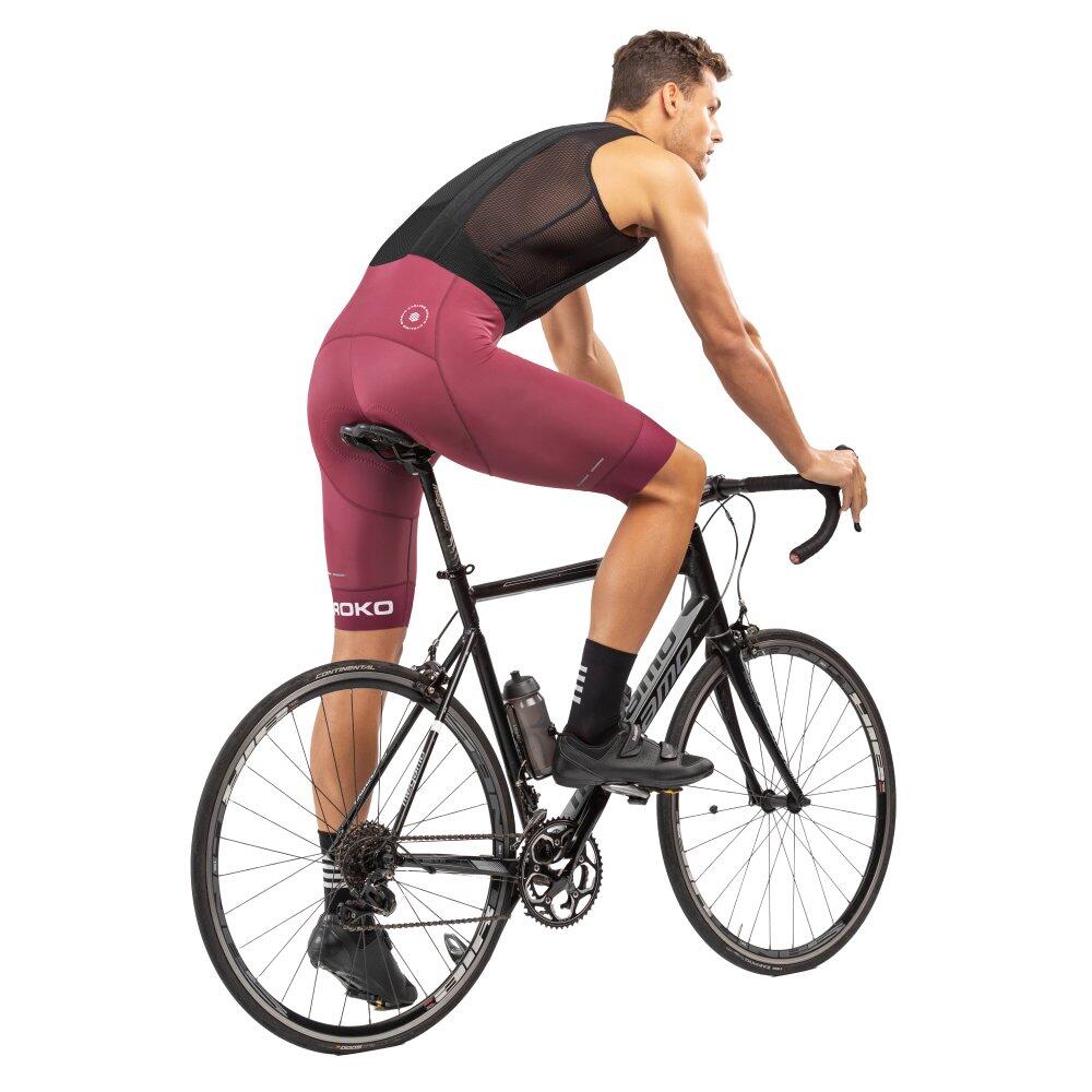 Cuissard vélo court homme Cyclisme BX Bionaz Bordeaux 3/7