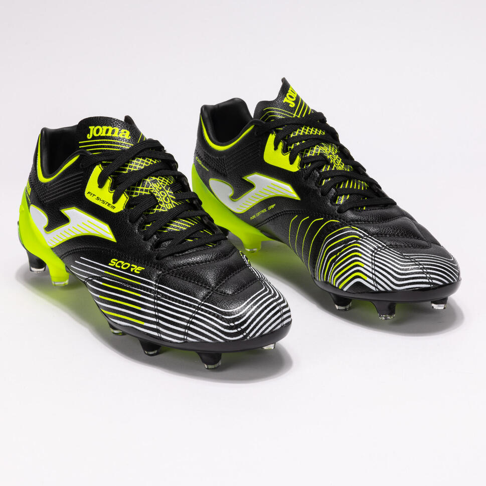 Joma Score 2501 korki piłkarskie Firm Ground czarny/lime
