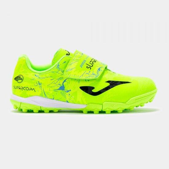 Botas Fútbol Fútbol Niños Joma Super Copa Jr 24 TF Amarillo Flúor