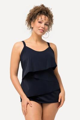 Dames tankini laagjeslook zachte cups gerecycled