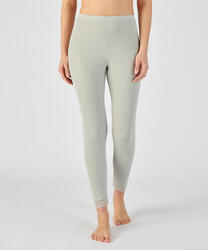 Legging long dentelle thermique Thermolactyl Sensitive - Gris Chiné