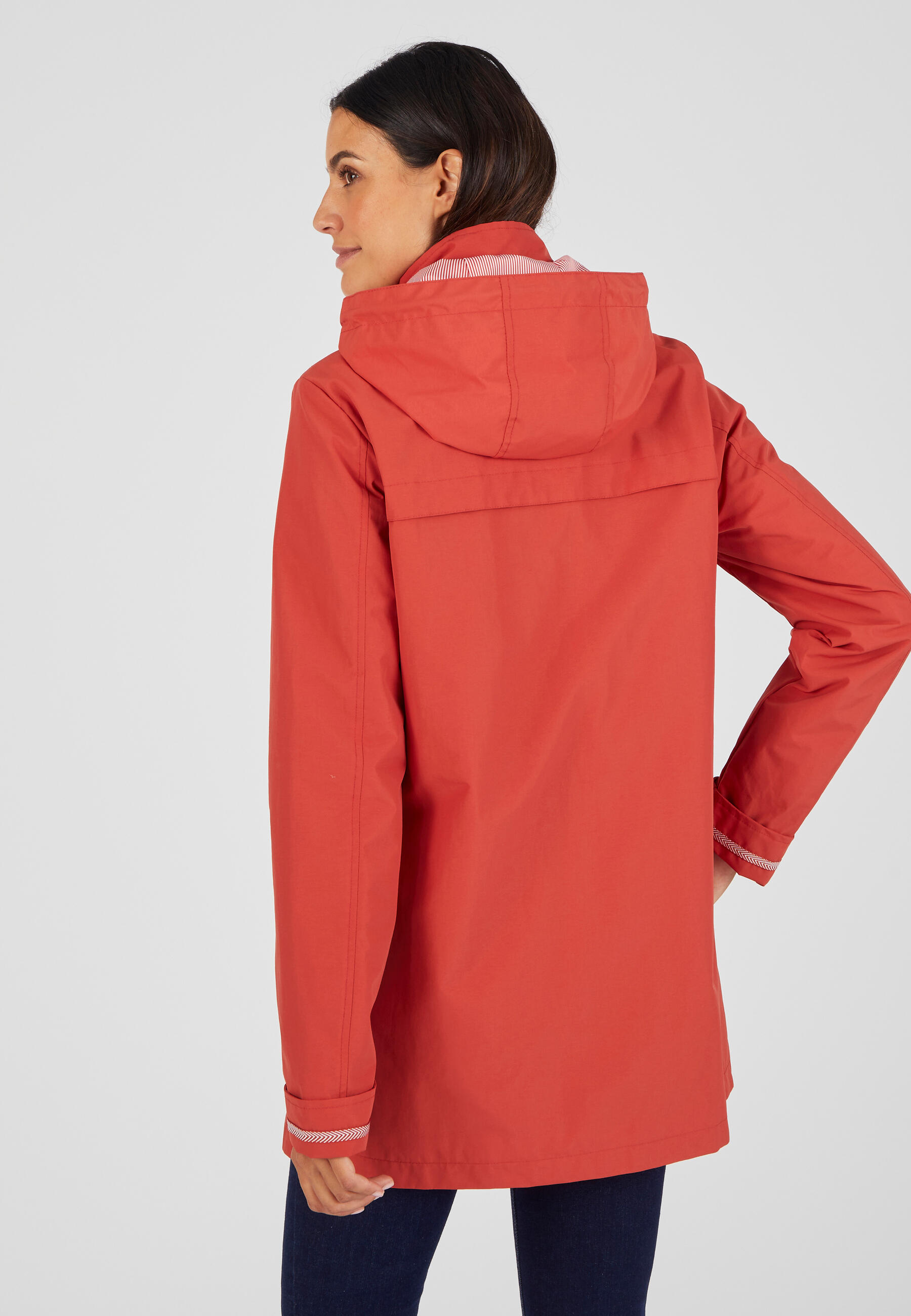 Parka de détente légère - Rouge - Capuche - Manches longues 3/5