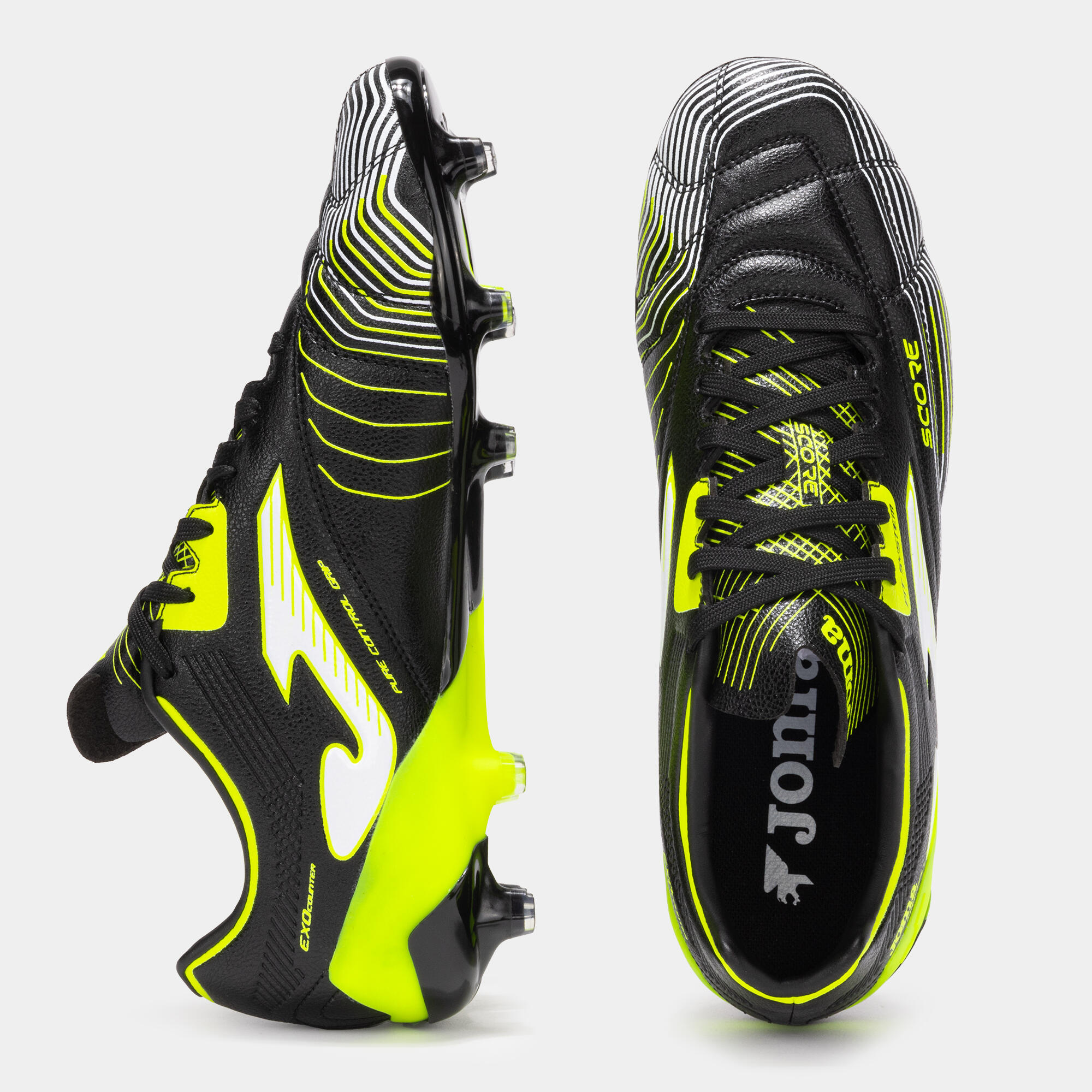 Chuteiras Futebol Adulto Joma Score 25 FG Preto 4/5