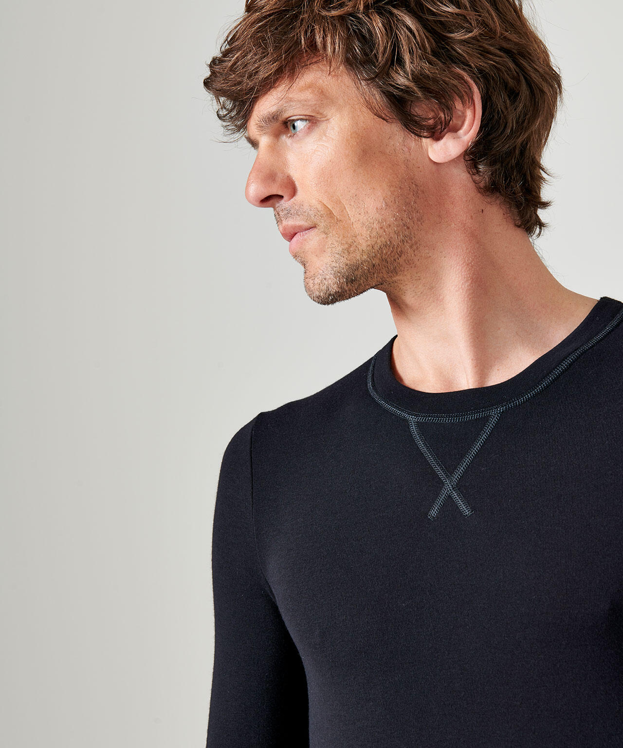 T-shirt manches longues thermique Thermolactyl Sensitive - Noir 2/5