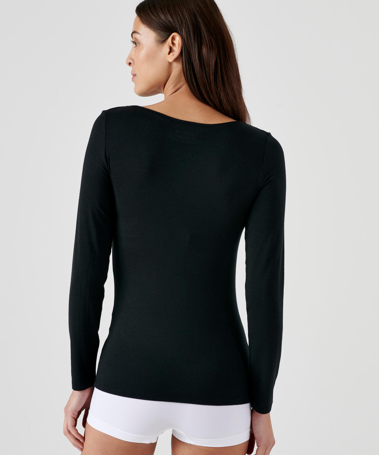T-shirt manches longues thermique Thermolactyl invisible - Noir 3/4