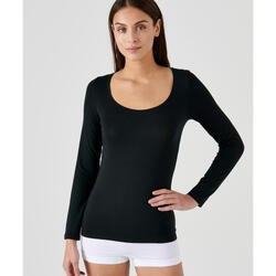 T-shirt manches longues Thermolactyl invisible - Noir