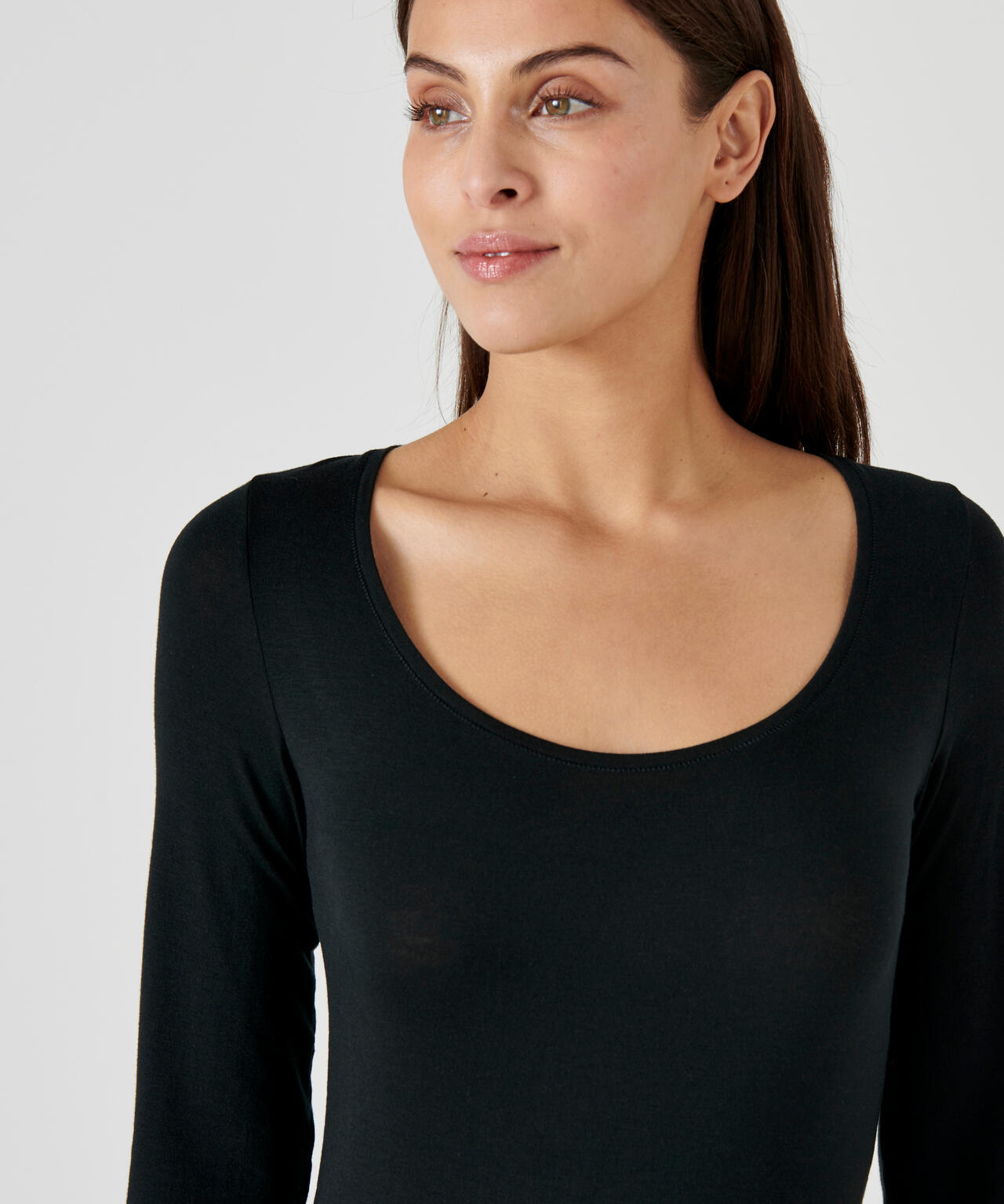 T-shirt manches longues thermique Thermolactyl invisible - Noir 4/4