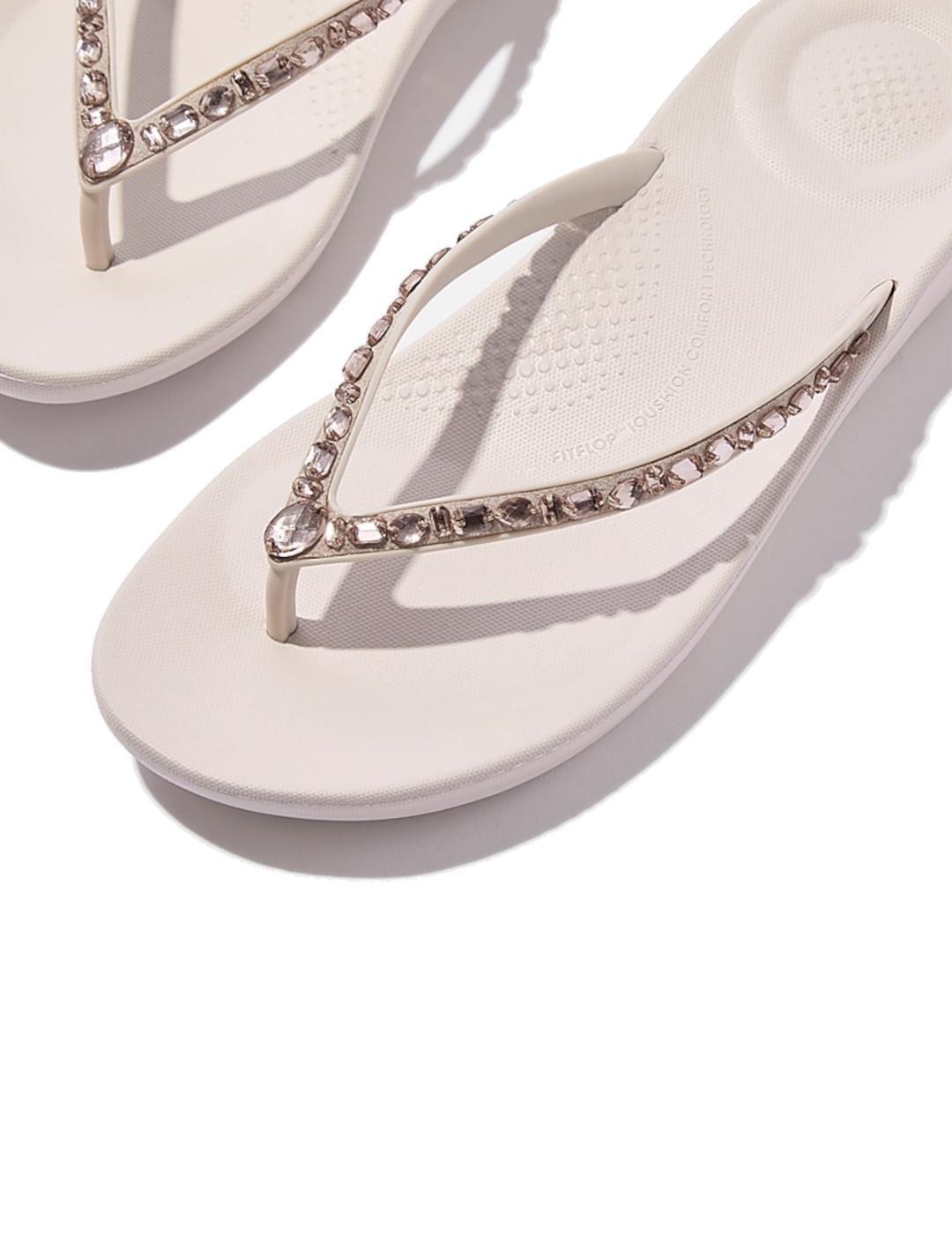 Sandali da donna Fitflop Multicrystal ergonomici rosa. 4/7
