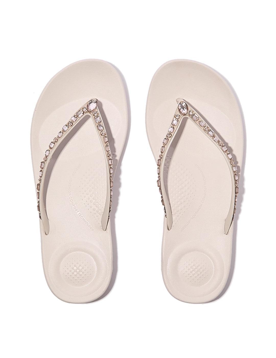 Sandali da donna Fitflop Multicrystal ergonomici rosa. 3/7