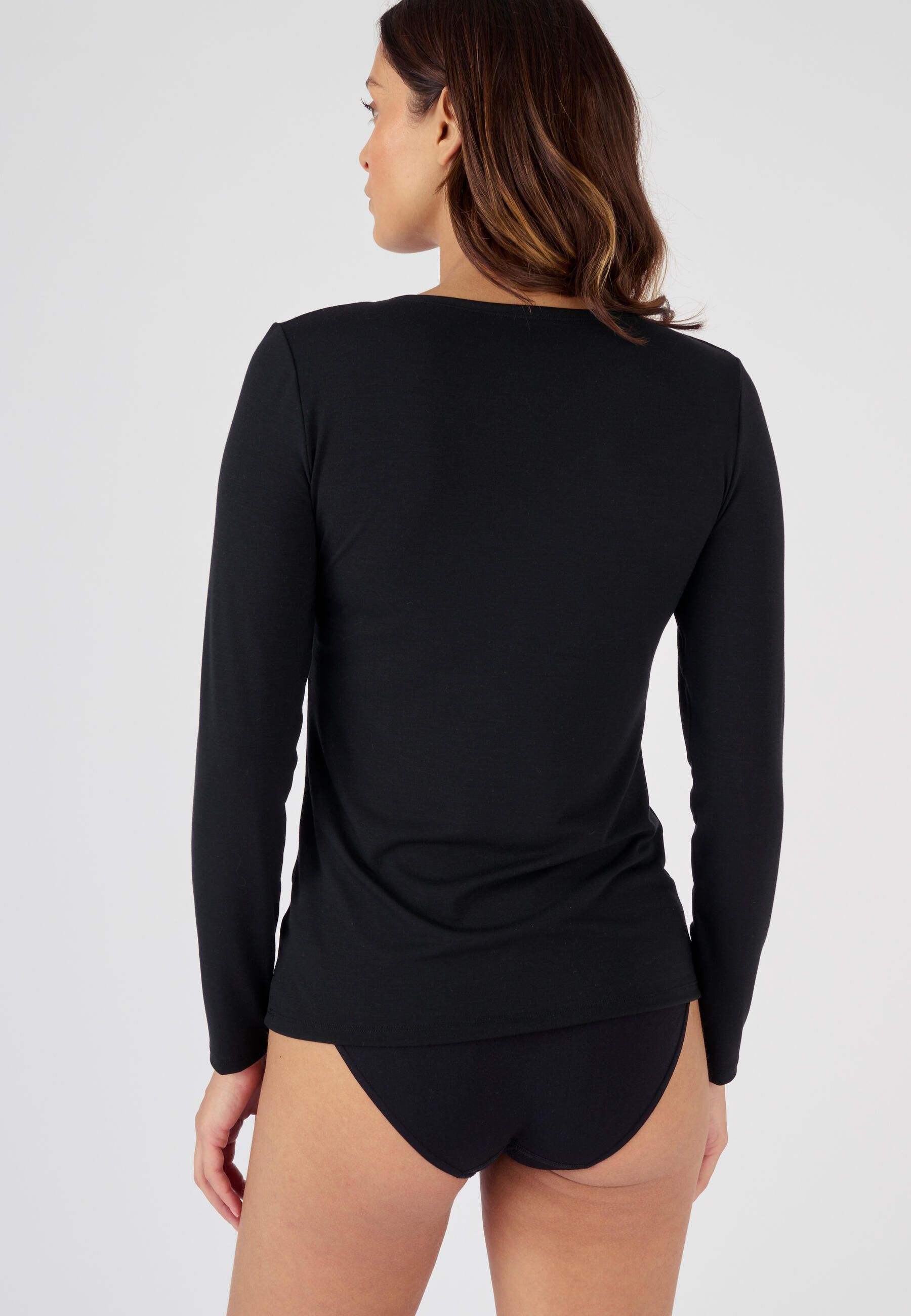 T-shirt manches longues thermorégulant Evolutyl - Noir 3/5