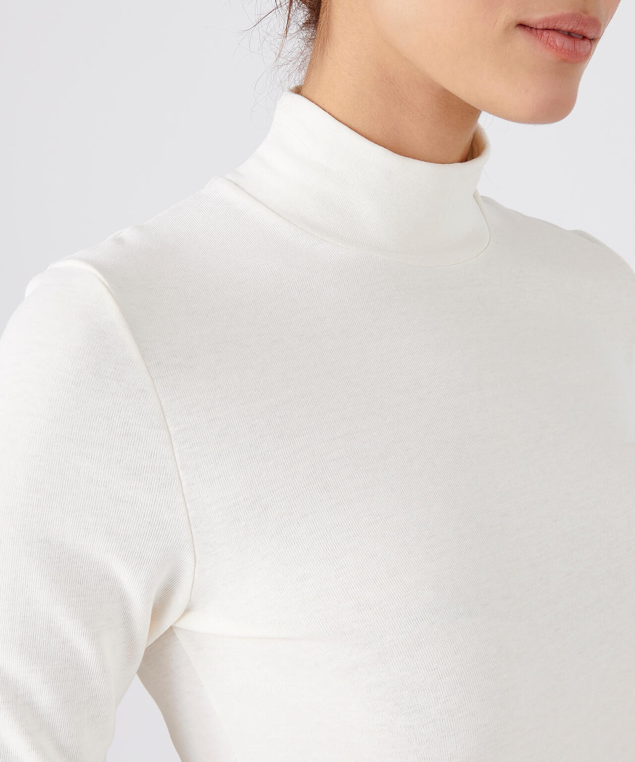 T-shirt col montant fine côte, thermique Thermolactyl Sensitive - Blanc 4/5