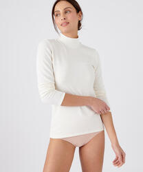 T-shirt col montant fine côte, thermique Thermolactyl Sensitive - Blanc