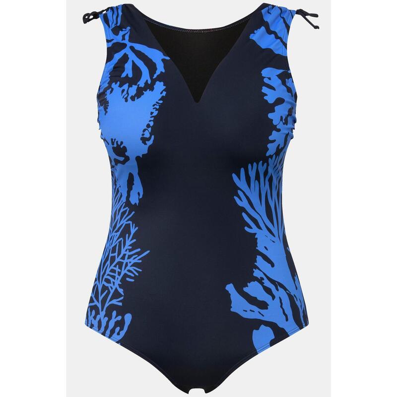 Damski Kostium kąpielowy wzór w korale klamra miękkie miseczki z recyklingu