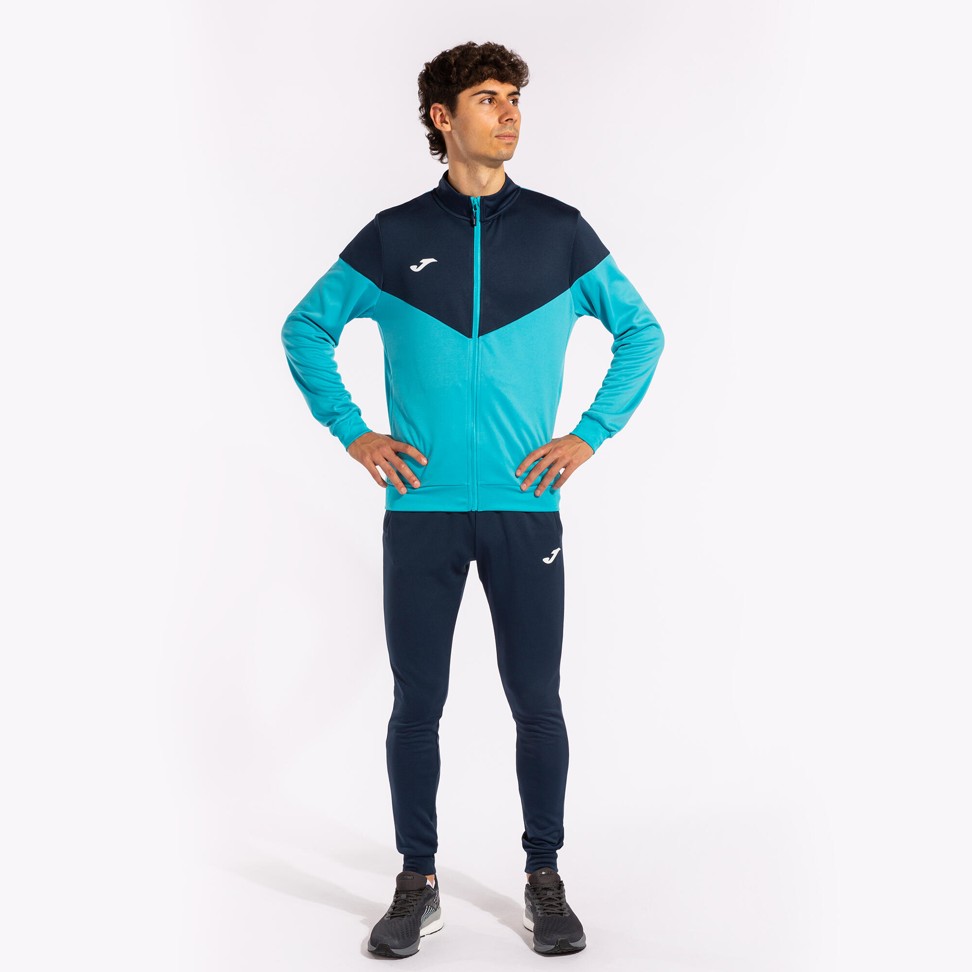 Fato De Treino Futebol Criança Joma Oxford Azul-Turquesa Fluor 2/5