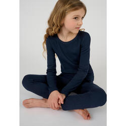 T-shirt Thermolactyl col rond, côtes molletonnées - Blanc