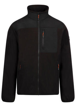 Veste polaire Trespass Lafferty homme noire avec doublure Sherpa