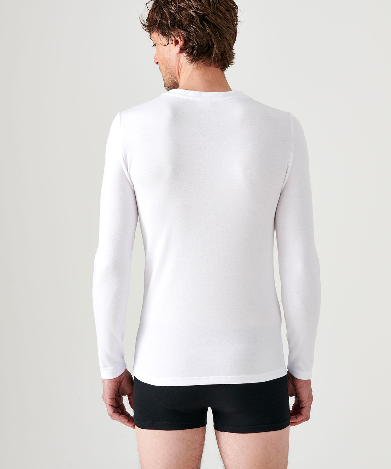 T-shirt thermique Thermolactyl manches longues, double face - Blanc 3/4
