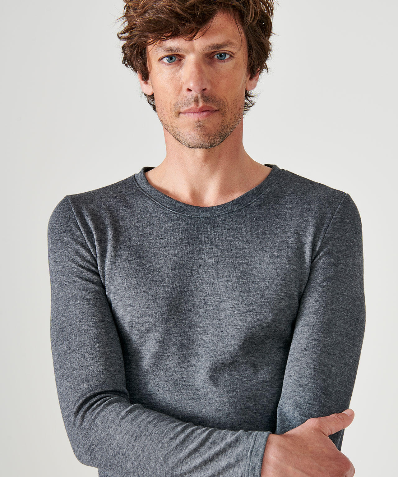 T-shirt thermique Thermolactyl manches longues, double face - Gris 2/4