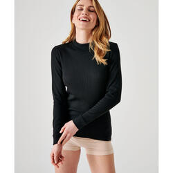 T-shirt Thermolactyl col montant, côtes molletonnées - Gris