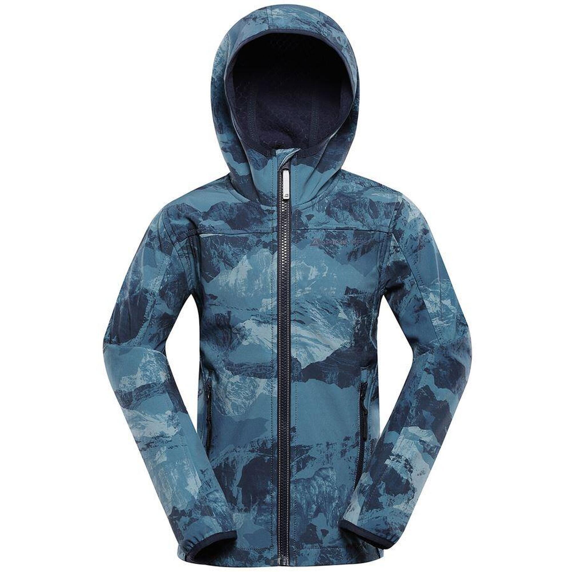 Kurtka softshell dla dzieci Alpine Pro Hooro Blue 116-122