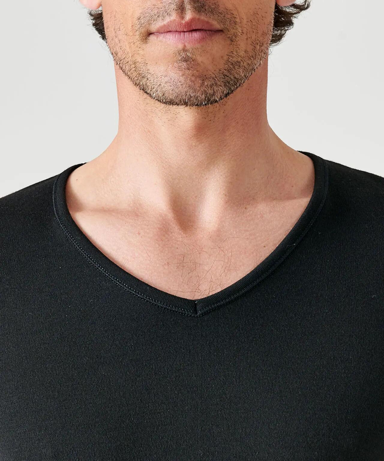 T-shirt thermique Thermolactyl manches longues maille interlock - Noir 4/4