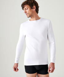 T-shirt Thermolactyl manches longues, molleton gratté - Blanc